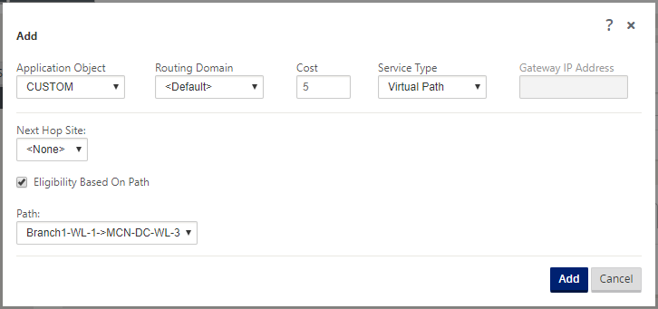 SD-WAN application steering