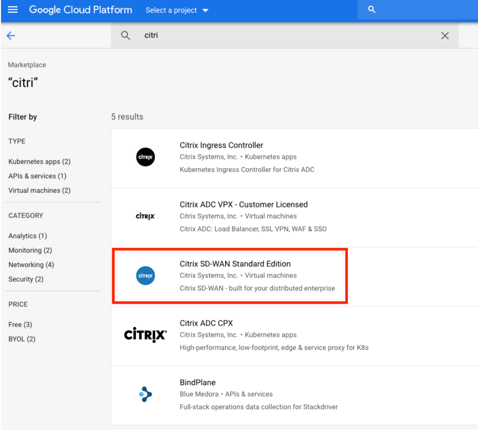 Create SD-WAN SE instance