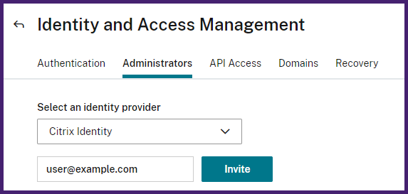 Invite a user to use the Citrix ADM