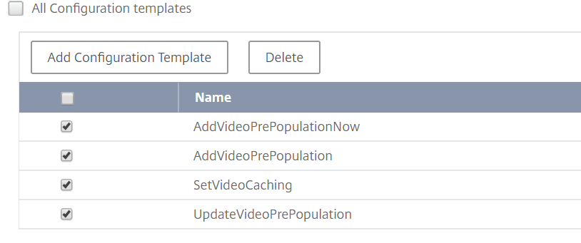 Configuration templates