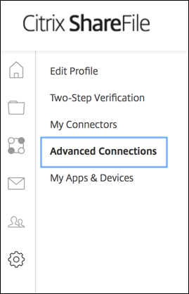 Citrix Files advanced connections