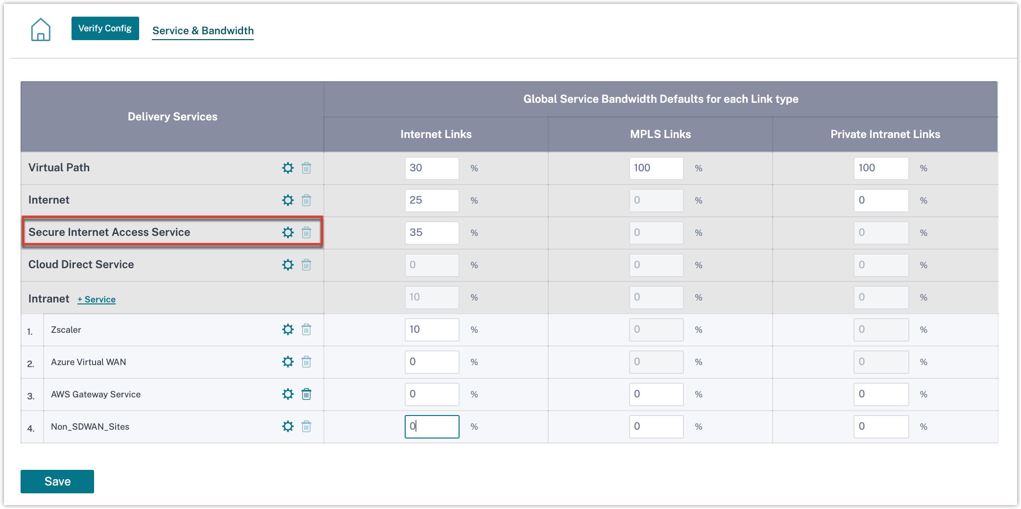 CSIA in SD-WAN Orchestrator