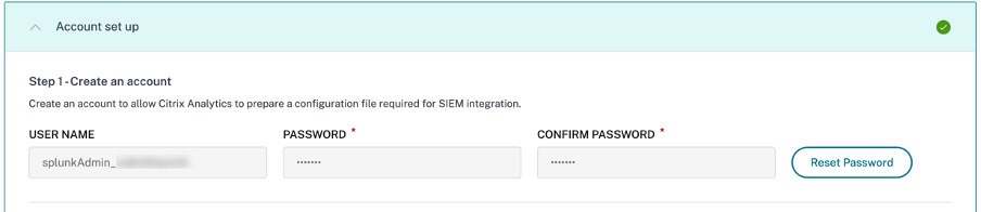 SIEM config page