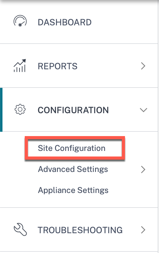 Site configuration