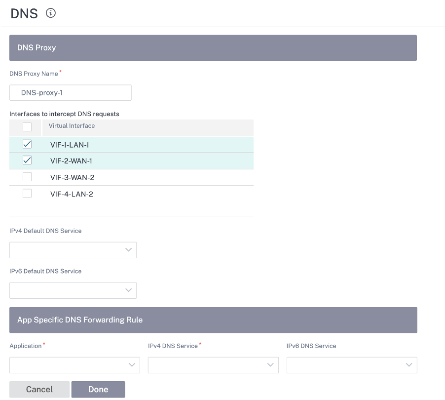 Site specific DNS servers