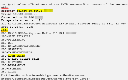 Enable login based auth on SMTP server