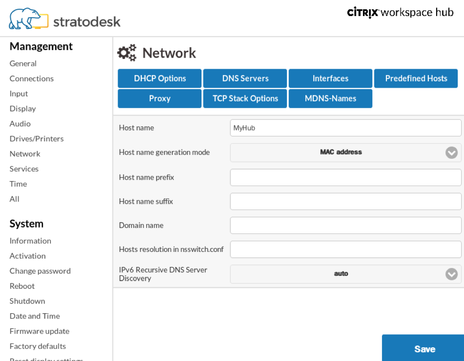 Configure the host name