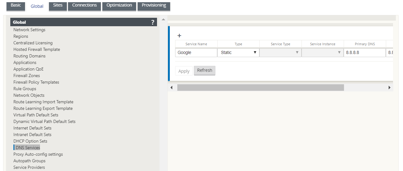 Static DNS