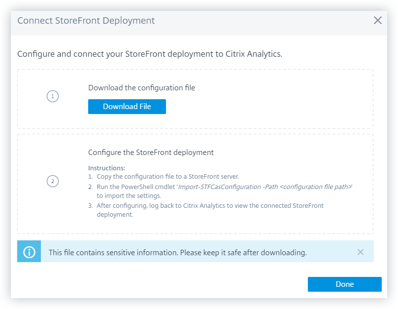 Download config file