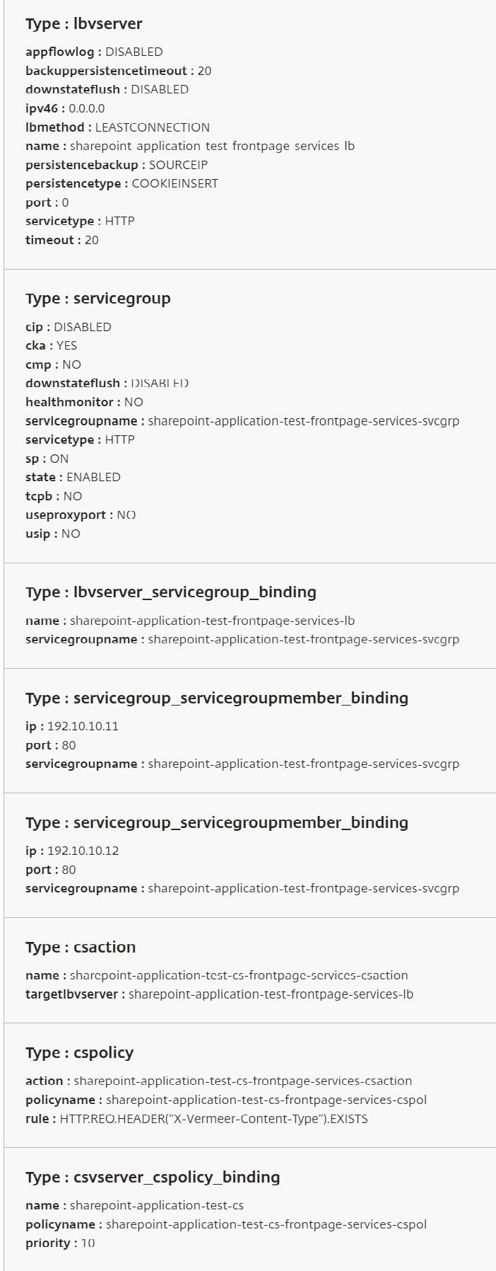 Sharepoint objects created on an ADC instance