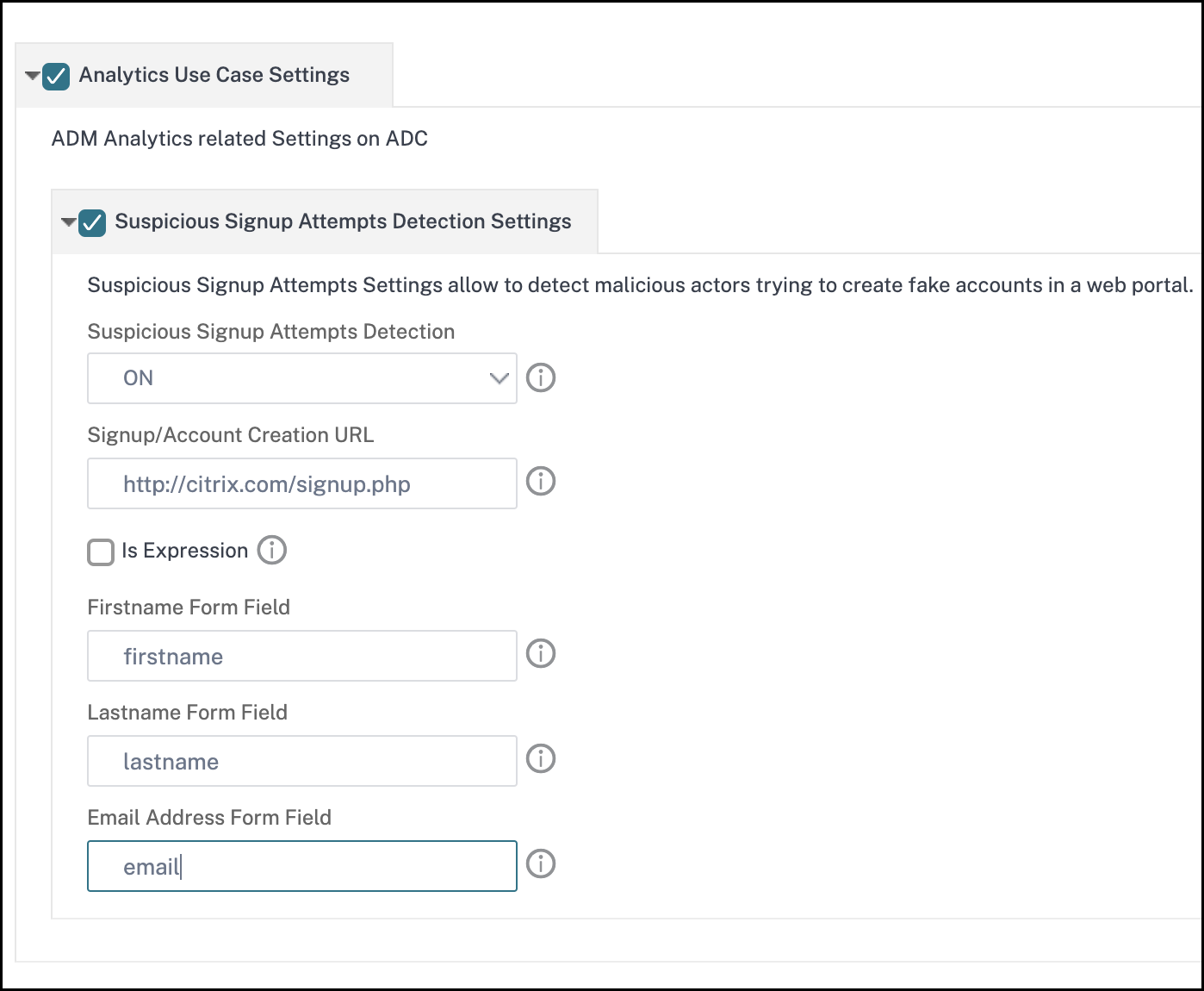 StyleBooks to configure the suspicious signup attempt violation