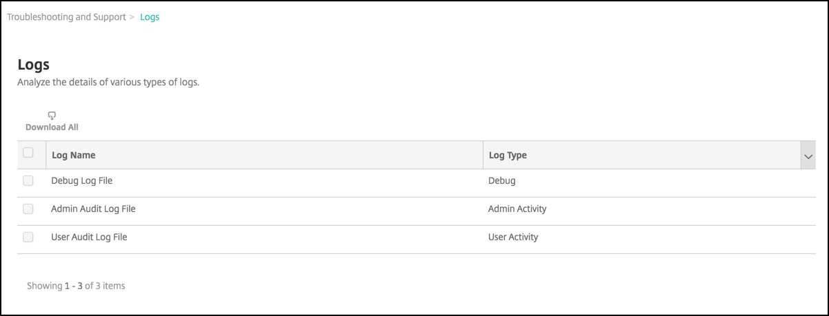 Logging configuration