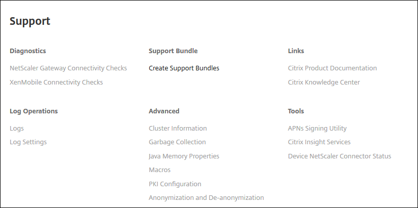 Cluster Information configuration screen