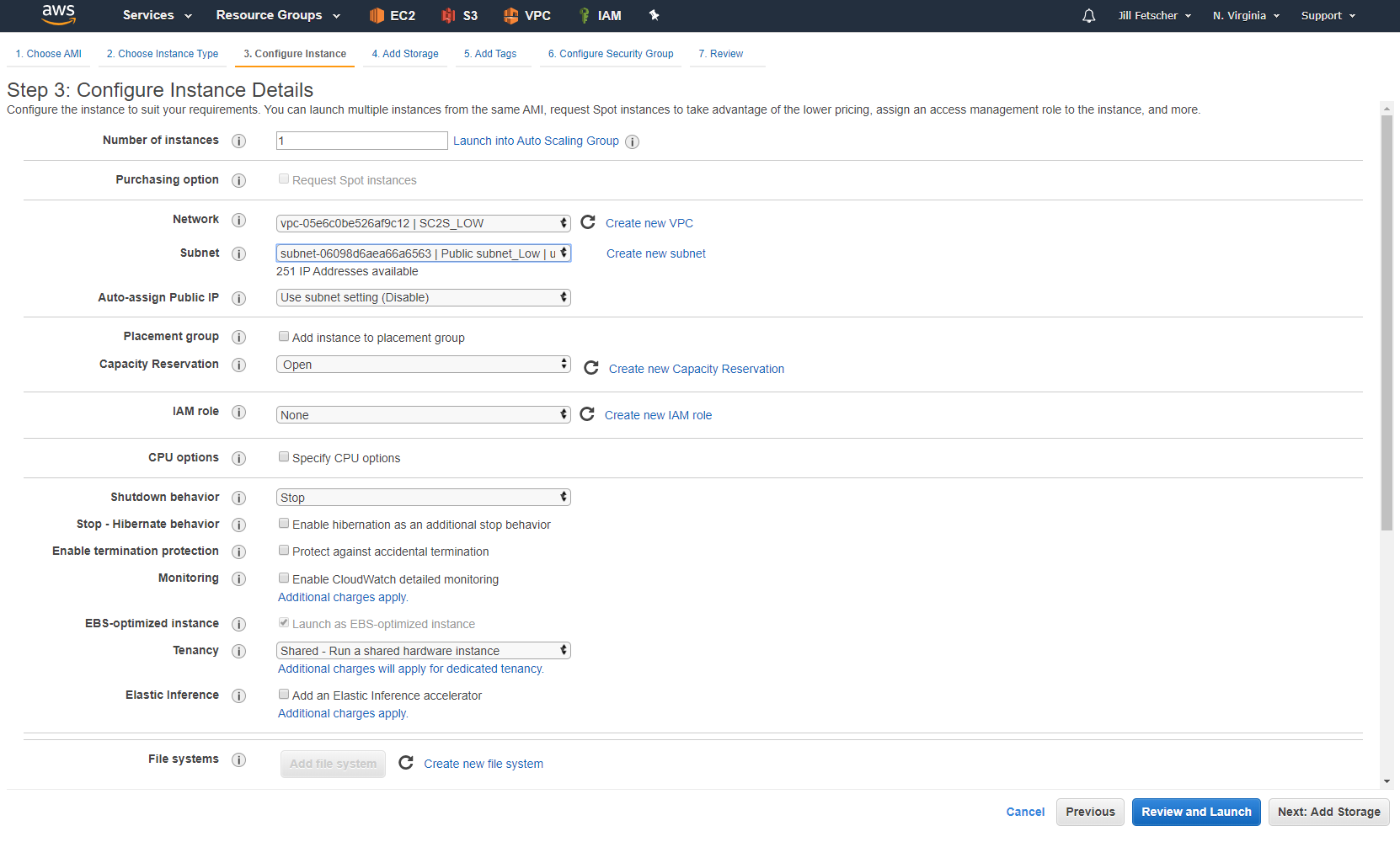 image of step 3, configure instance details