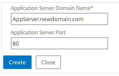 Create FQDN names for application servers