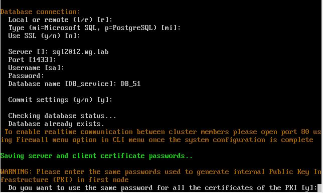 Cluster node setup