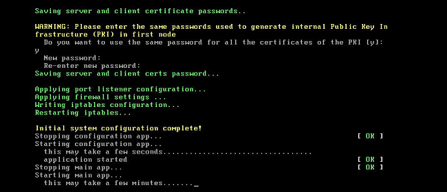 Cluster node setup