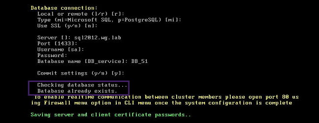 Cluster node setup