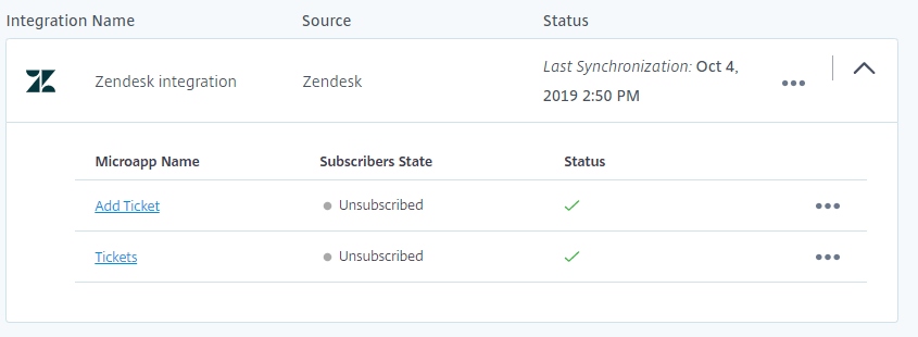 Zendesk microapp