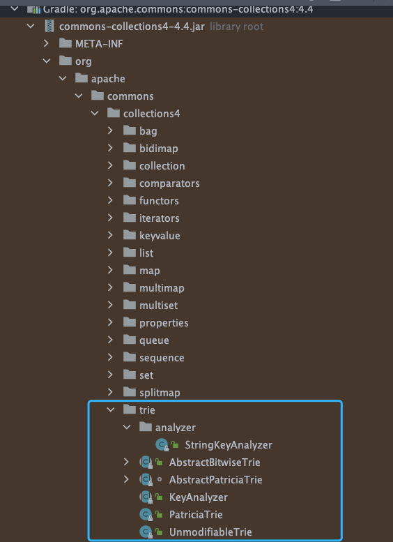 Apache Commons Collecions 中的 Trie 树实现