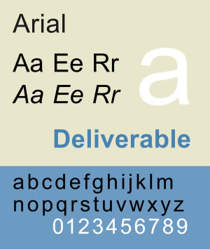 Arial / Tahoma / Verdana