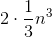 2\cdot\frac{1}{3} n^3