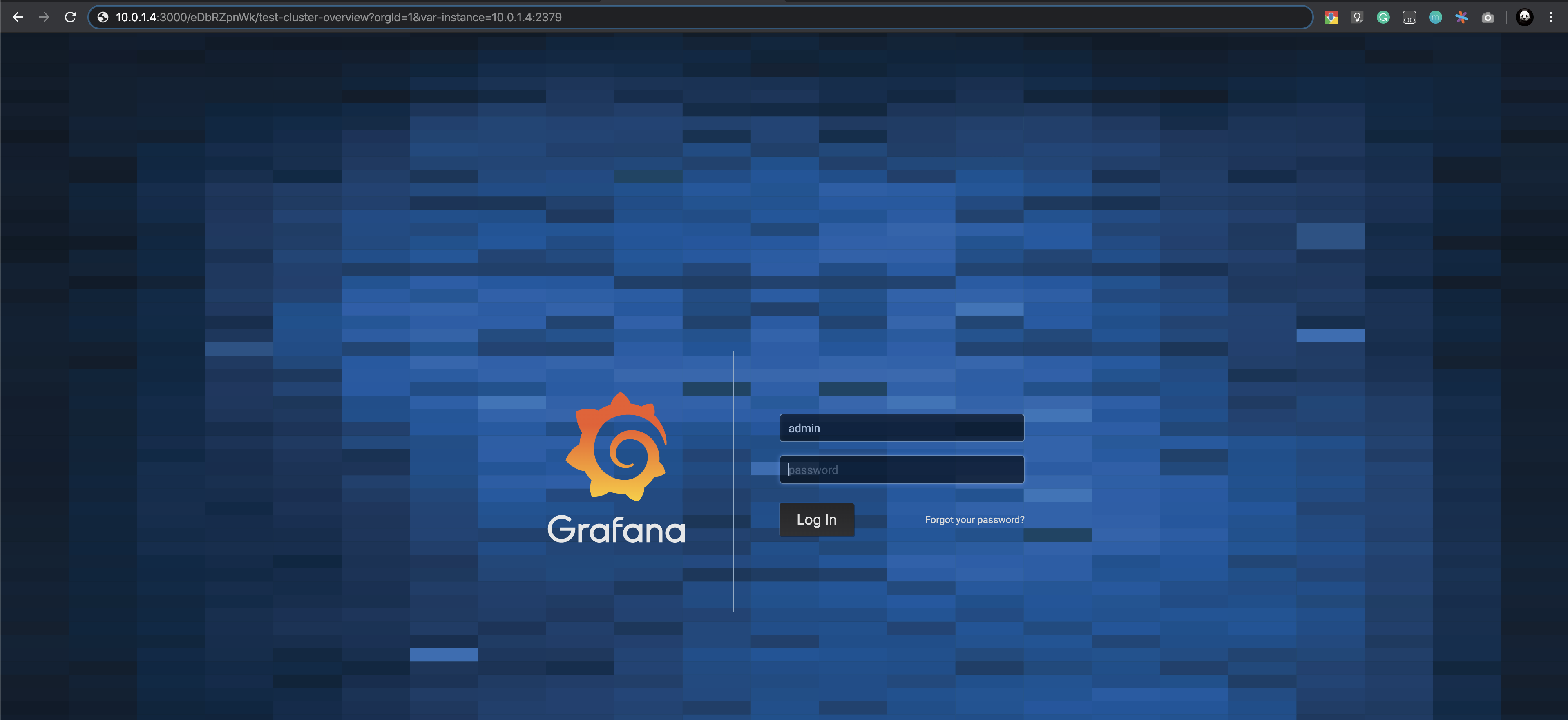 Grafana-login