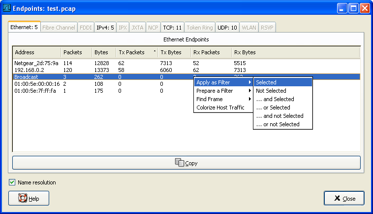 11 第 8 章 统计 wireshark 用户手册