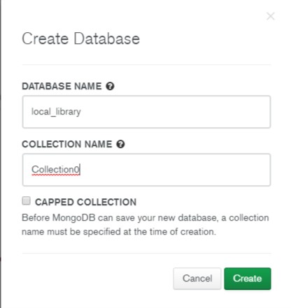 Details during database creation on MongoDB Atlas.