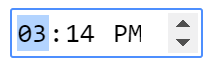12-hour Chrome time input