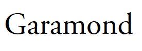 unstyled Garamond