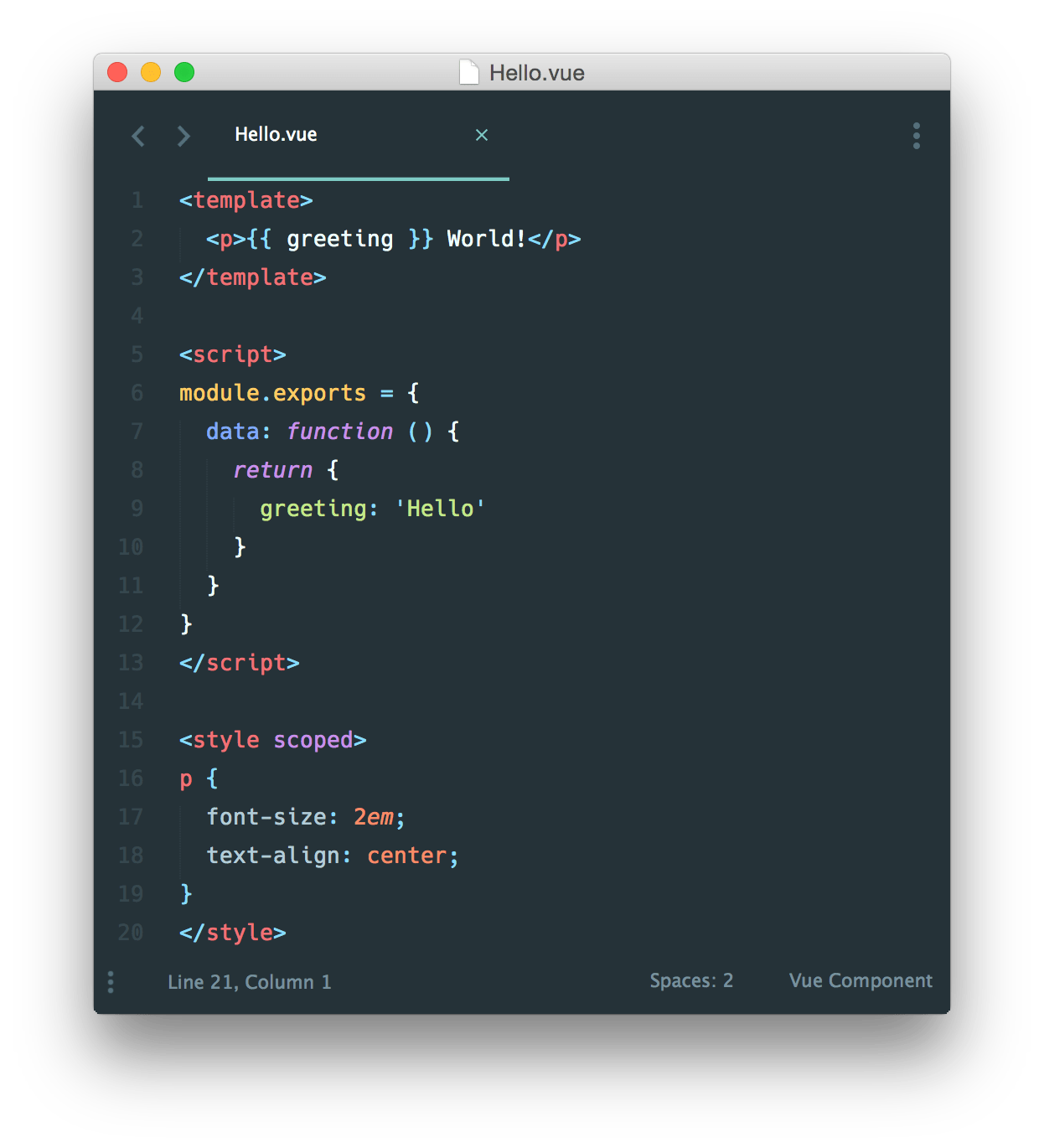 Vue Syntax Highlight