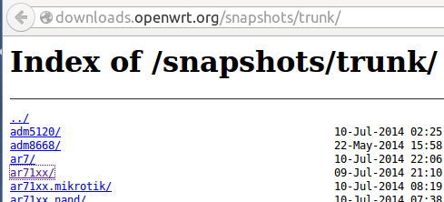 OpenWrt snapshots trunk