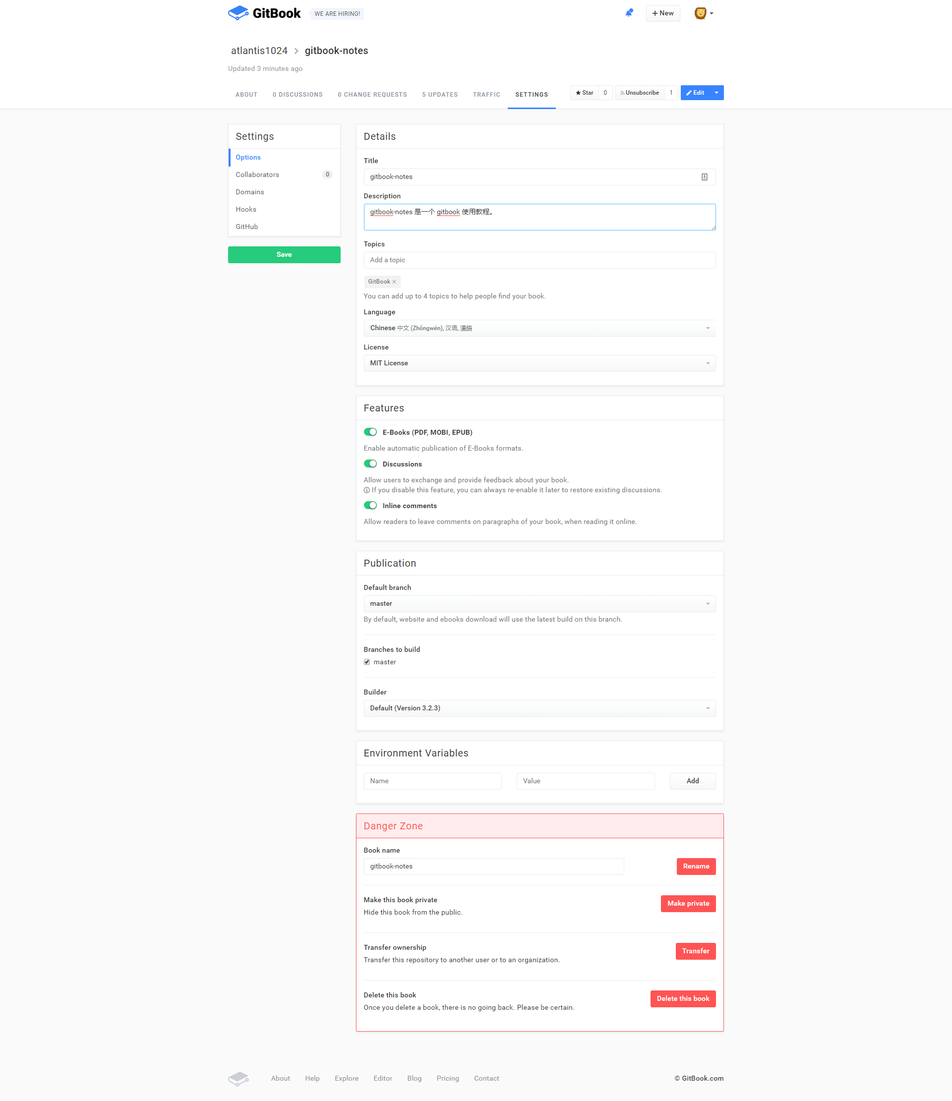 gitbook-settings