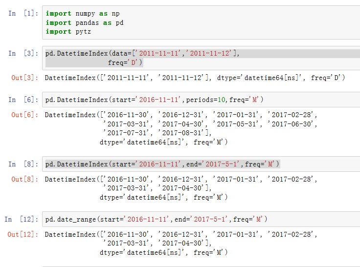 DatetimeIndex