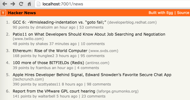 Egg HackerNews Snapshoot