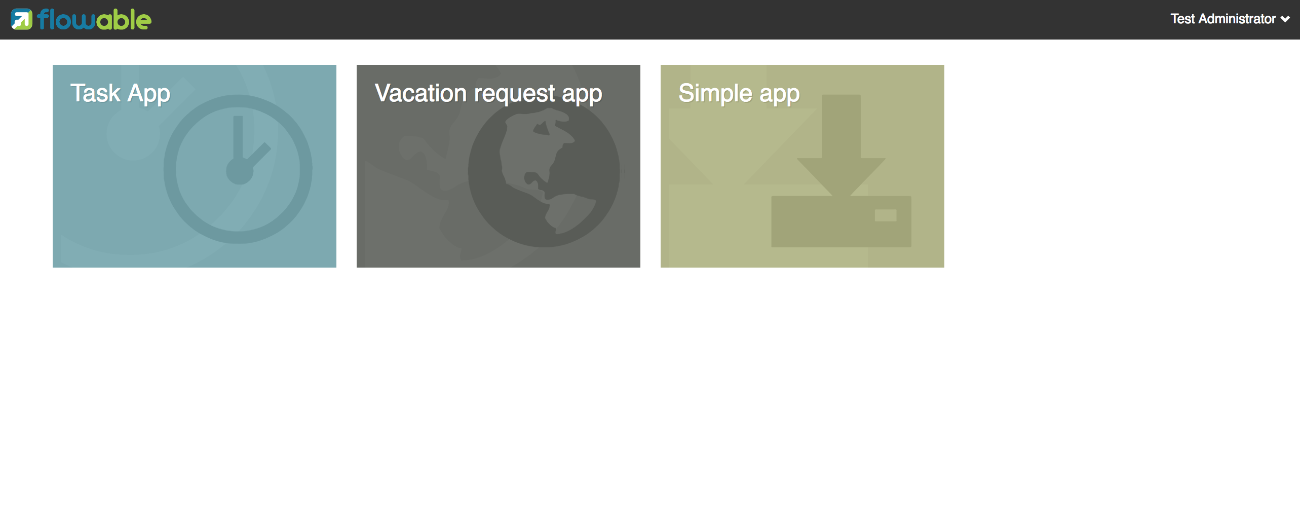 flowable task dashboard screen