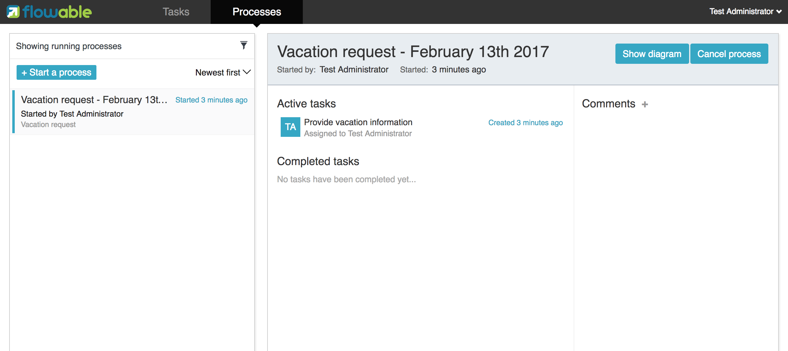 flowable task processdetails screen