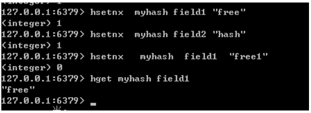 redis hsetnx key