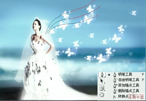 Photoshop 打造超梦幻美女天使婚片