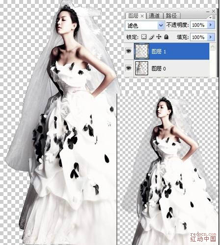 Photoshop 打造超梦幻美女天使婚片