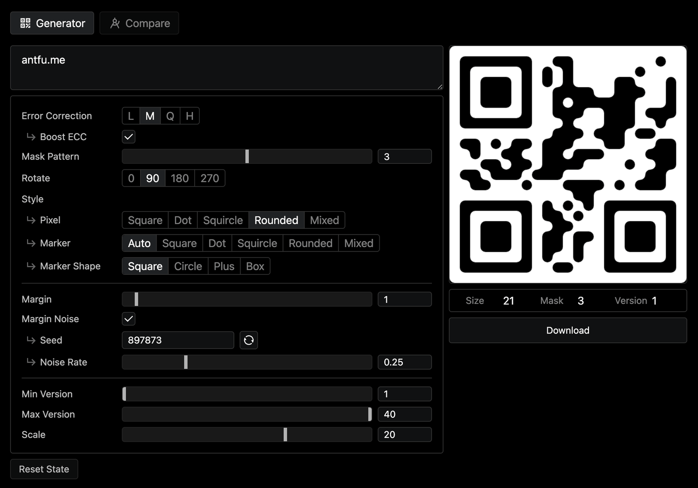 QR 代码生成器