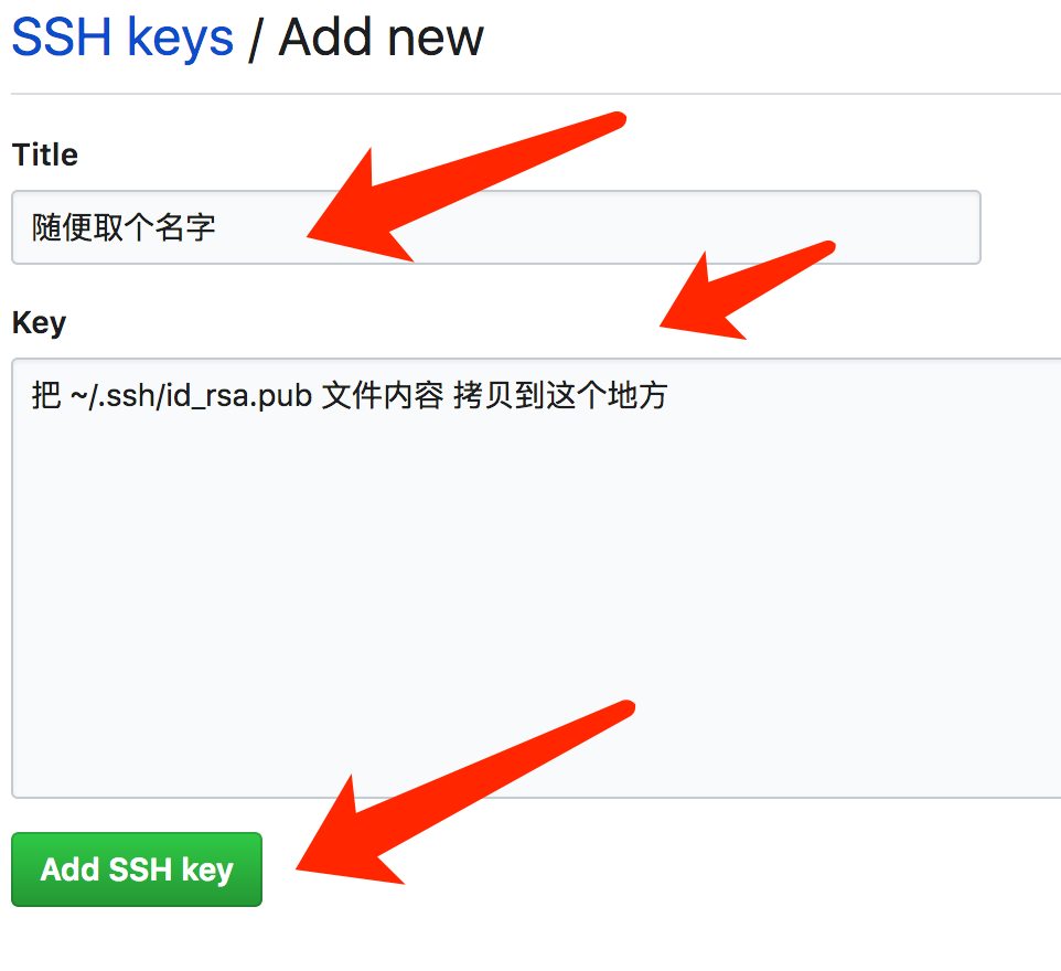 设置 ssh key