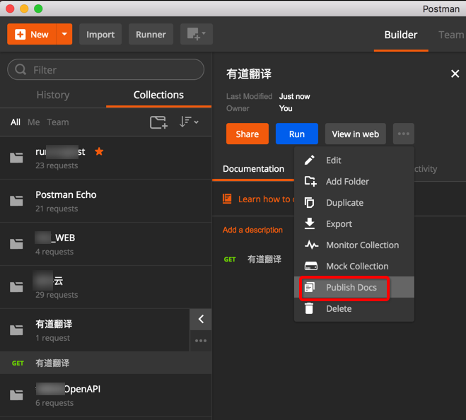 Postman 去 Publish Docs
