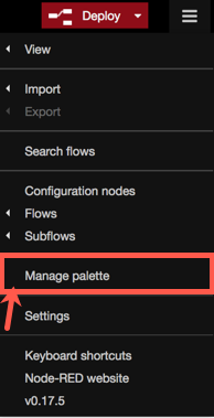 选择 Manage Palette。