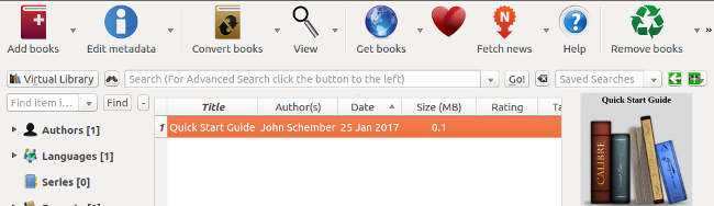 Calibre's interface