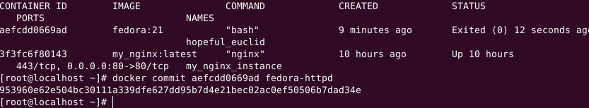 committing fedora httpd