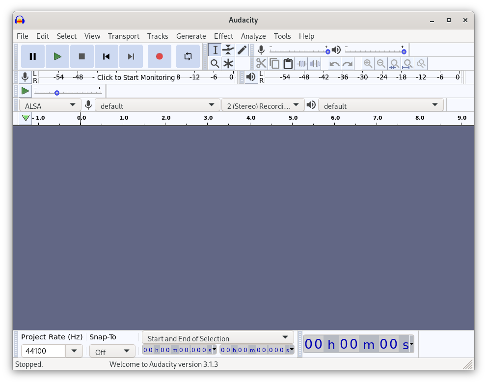 Audacity Interface