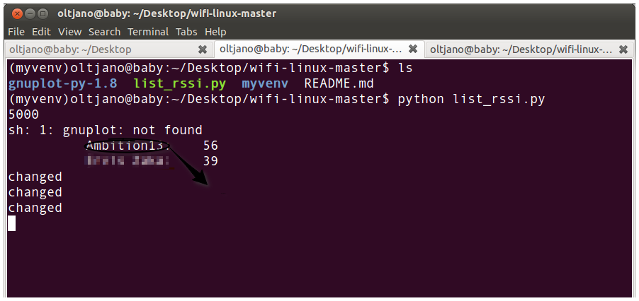 wifi-linux to monitor wifi signal strength