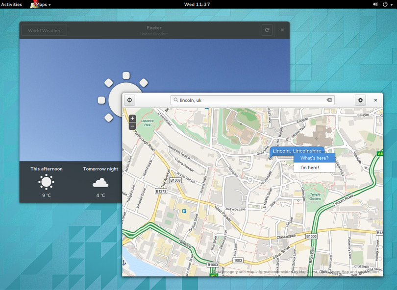 GNOME Weather & GNOME Maps in 3.12 3.12 版 GNOME 天气&GNOME 地图